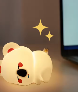 Schattig Dieren LED-Nachtlampje van Siliconen voor Kinderkamer