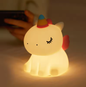 Schattig Eenhoorn Siliconen LED-Nachtlampje – USB Oplaadbaar en Touch Bediening
