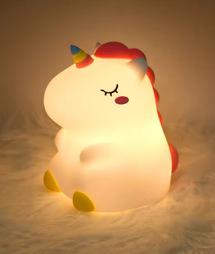 Schattig Eenhoorn Siliconen LED-Nachtlampje – USB Oplaadbaar en Touch Bediening