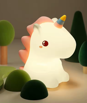 Schattig Eenhoorn Siliconen LED-Nachtlampje – USB Oplaadbaar en Touch Bediening