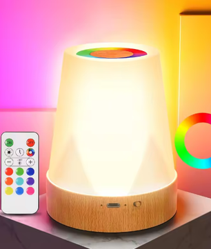 LED Nachtlamp 13 Kleuren – Oplaadbaar RGB Sfeerlicht met Touch en Afstandsbediening