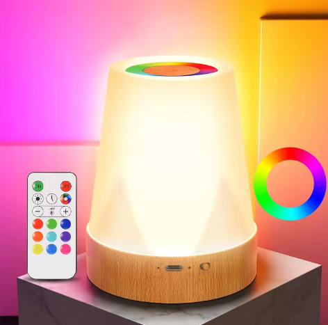 LED Nachtlamp 13 Kleuren – Oplaadbaar RGB Sfeerlicht met Touch en Afstandsbediening