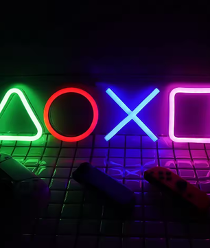 Neon LED Game Icon Wandlamp – USB Aangesloten Gaming Verlichting voor Kamer, Bar en Club