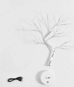 LED Nachtlamp Mini Kerstboom – Koperdraad Fairy Light Decoratie voor Kinderkamer en Slaapkamer