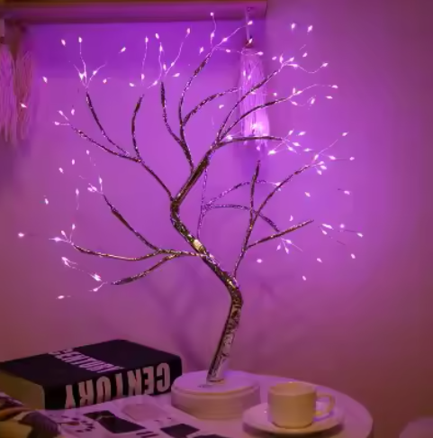 LED Nachtlamp Mini Kerstboom – Koperdraad Fairy Light Decoratie voor Kinderkamer en Slaapkamer