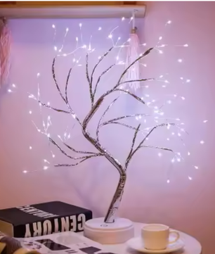 LED Nachtlamp Mini Kerstboom – Koperdraad Fairy Light Decoratie voor Kinderkamer en Slaapkamer