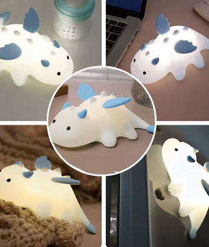 Schattig Baby Draak Nachtlampje – Siliconen Nachtlicht met Kleurverandering en 3-Niveau Dimming voor Kinderkamer