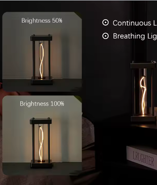 Vierkante Quantum Nachtlamp met Aanraakschakelaar – LED Tafellamp met Dimbare Modi en Type-C Opladen