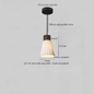 Franse Vintage Houten Hanglamp – Nordic Design met E27 LED voor Woon- en Eetkamer