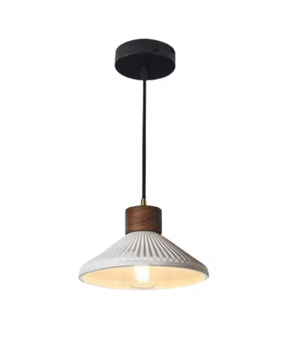 Franse Vintage Houten Hanglamp – Nordic Design met E27 LED voor Woon- en Eetkamer