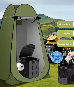 Opvouwbare Outdoor Privacytent – Draagbare Toilettent voor Kamperen en Roadtrips
