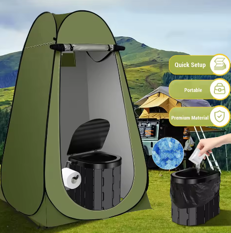Opvouwbare Outdoor Privacytent – Draagbare Toilettent voor Kamperen en Roadtrips