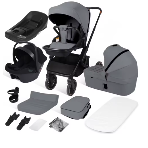 4-in-1 Kinderwagen met Omkeerbare Zitting en Eénhands Opvouwsysteem