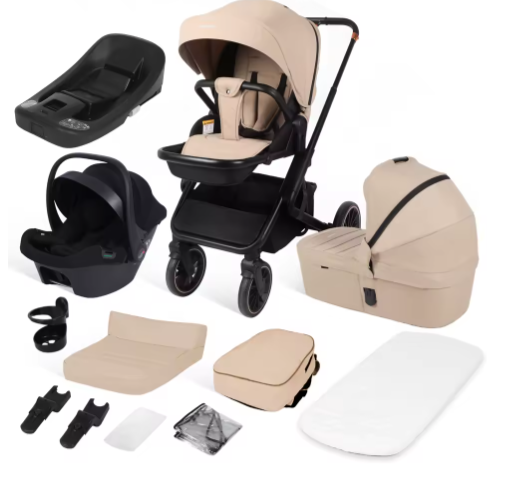 4-in-1 Kinderwagen met Omkeerbare Zitting en Eénhands Opvouwsysteem