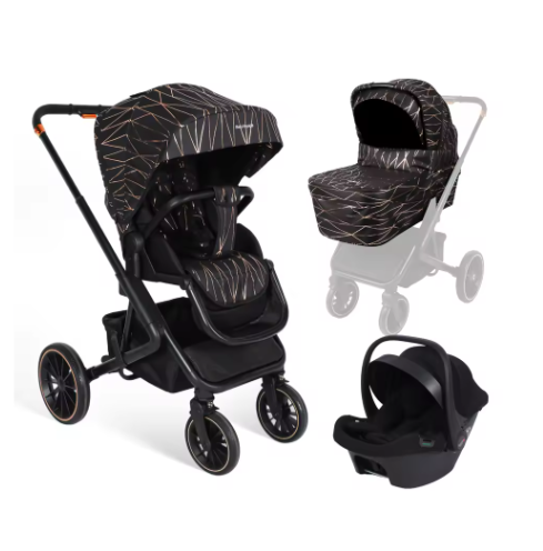 3-in-1 Kinderwagen met I-Size Autostoel, Aluminium Frame en Opvouwbaar