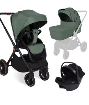 3-in-1 Kinderwagen met I-Size Autostoel, Aluminium Frame en Opvouwbaar
