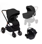 3-in-1 Kinderwagen met I-Size Autostoel, Aluminium Frame en Opvouwbaar