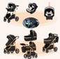 Kinderwagen 3-in-1 – Multifunctioneel, Opvouwbaar en Veiligheidszitje EU-norm