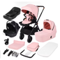 4-in-1 Kinderwagen met Autostoeltje en ISOFIX-Basis – Omkeerbaar Reissysteem voor Pasgeborenen