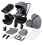 4-in-1 Kinderwagen met Autostoeltje en ISOFIX-Basis – Omkeerbaar Reissysteem voor Pasgeborenen