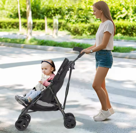 Lichtgewicht Kinderwagen – Opvouwbare Reiswandelwagen met Draagbaar Ontwerp