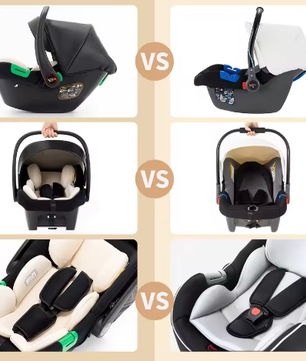 3-in-1 Kinderwagen – Luxe Reiskinderwagen met Draagzak en PU Afwerking