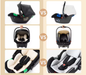 3-in-1 Kinderwagen – Luxe Reiskinderwagen met Draagzak en PU Afwerking