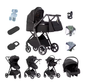 3-in-1 Kinderwagen – Multifunctionele en Eenvoudig Opvouwbare Kinderwagen