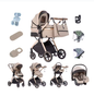3-in-1 Kinderwagen – Multifunctionele en Eenvoudig Opvouwbare Kinderwagen
