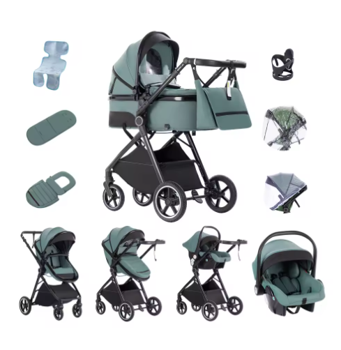 3-in-1 Kinderwagen – Multifunctionele en Eenvoudig Opvouwbare Kinderwagen