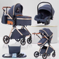3-in-1 Kinderwagen – Multifunctionele en Eenvoudig Opvouwbare Kinderwagen