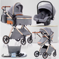3-in-1 Kinderwagen – Multifunctionele en Eenvoudig Opvouwbare Kinderwagen
