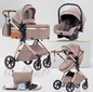 3-in-1 Kinderwagen – Multifunctionele en Eenvoudig Opvouwbare Kinderwagen