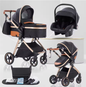 3-in-1 Kinderwagen – Multifunctionele en Eenvoudig Opvouwbare Kinderwagen