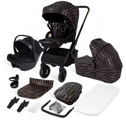 3-in-1 Kinderwagen – Luxe Reissysteem met Draagzak voor Pasgeborenen