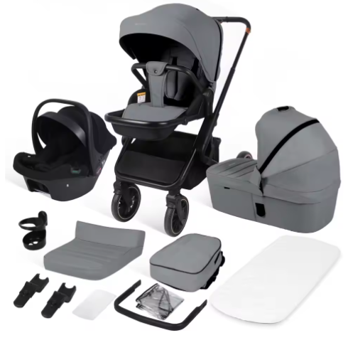 3-in-1 Kinderwagen – Luxe Reissysteem met Draagzak voor Pasgeborenen