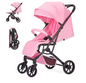 High-View Kinderwagen – Opvouwbare Tweeweg Kinderwagen met Vier Wielen