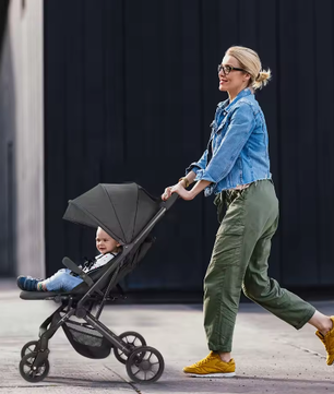 High-View Kinderwagen – Opvouwbare Tweeweg Kinderwagen met Vier Wielen