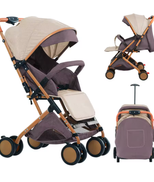 Kinderwagen 0–6 Jaar – Zit- en Ligfunctie met Duw- en Trekstand en Klamboe