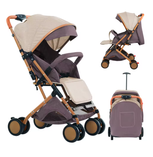 Kinderwagen 0–6 Jaar – Zit- en Ligfunctie met Duw- en Trekstand en Klamboe