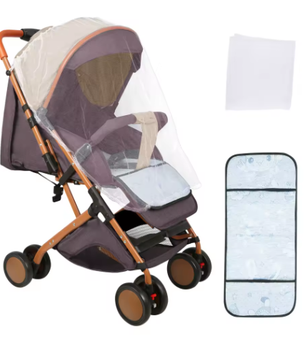 Kinderwagen 0–6 Jaar – Zit- en Ligfunctie met Duw- en Trekstand en Klamboe