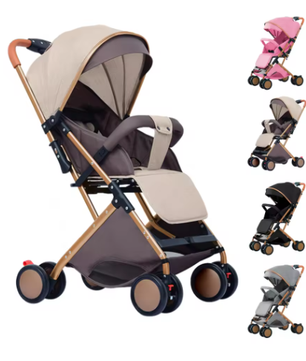 Kinderwagen 0–6 Jaar – Zit- en Ligfunctie met Duw- en Trekstand en Klamboe