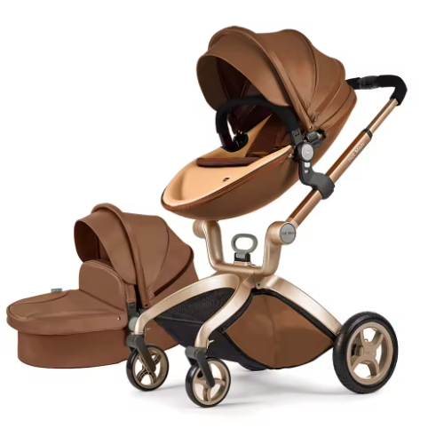 3-in-1 Kinderwagen – Verstelbare Zitting, Aluminium Frame, Grote Opbergmand