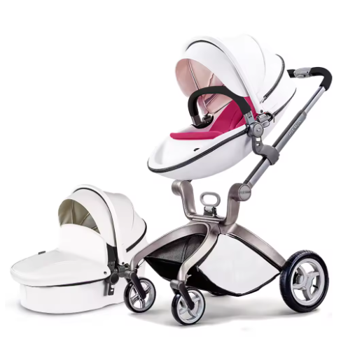 3-in-1 Kinderwagen – Verstelbare Zitting, Aluminium Frame, Grote Opbergmand