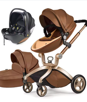 3-in-1 Kinderwagen – Verstelbare Zitting, Aluminium Frame, Grote Opbergmand