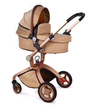 3-in-1 Kinderwagen – Verstelbare Zitting, Aluminium Frame, Grote Opbergmand