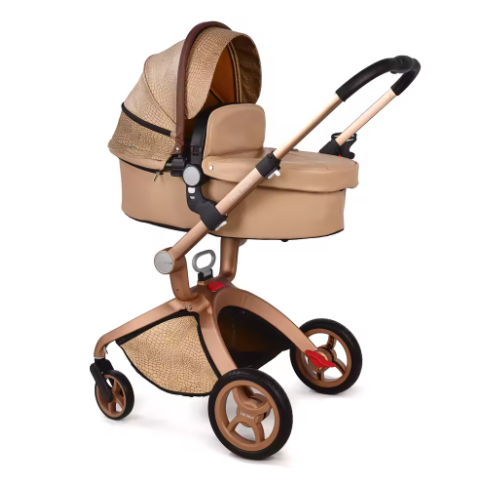 3-in-1 Kinderwagen – Verstelbare Zitting, Aluminium Frame, Grote Opbergmand