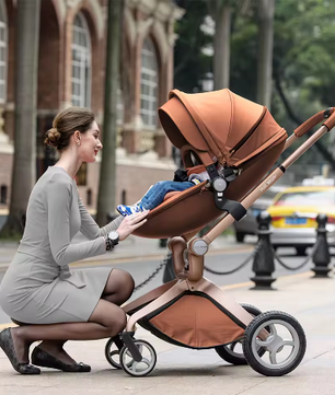 3-in-1 Kinderwagen – Verstelbare Zitting, Aluminium Frame, Grote Opbergmand