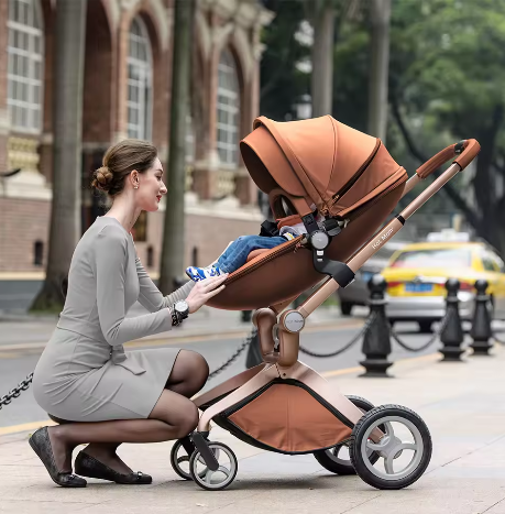 3-in-1 Kinderwagen – Verstelbare Zitting, Aluminium Frame, Grote Opbergmand