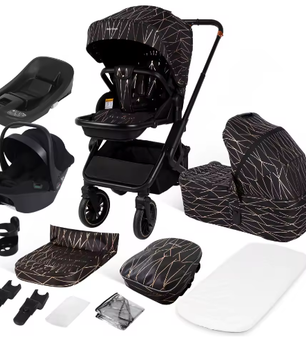 4-in-1 Kinderwagen – Opvouwbaar Reissysteem met Draagzak en ISOFIX